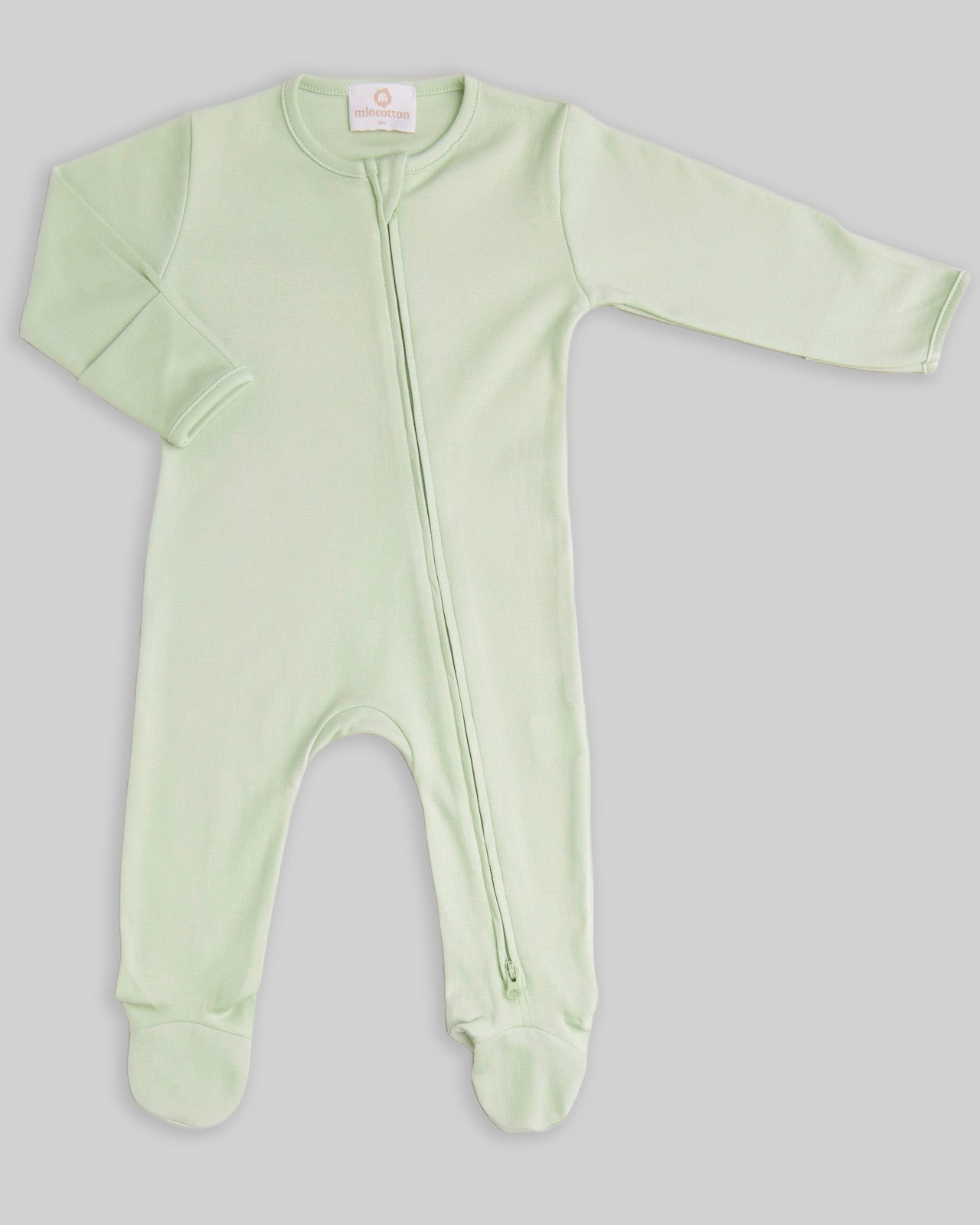 Zipper Footie Indigo - Pistachio