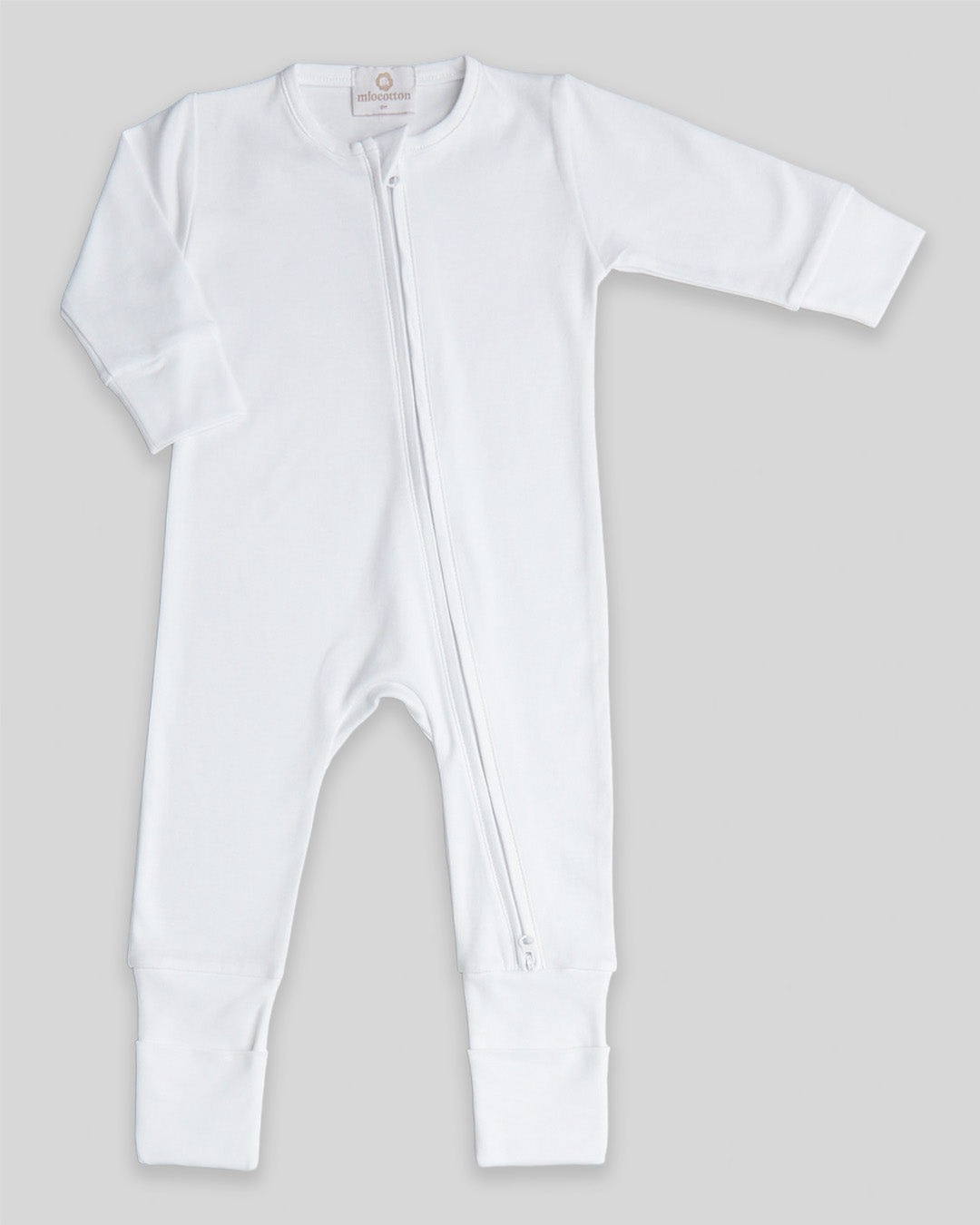 Zipper Romper Mike - White