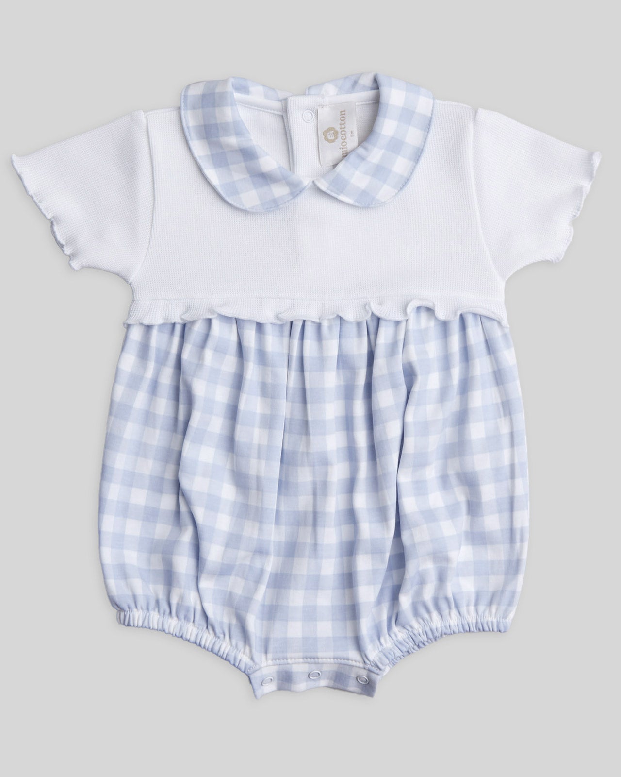 Charlotte Bubble - Pima Cotton Blue Gingham