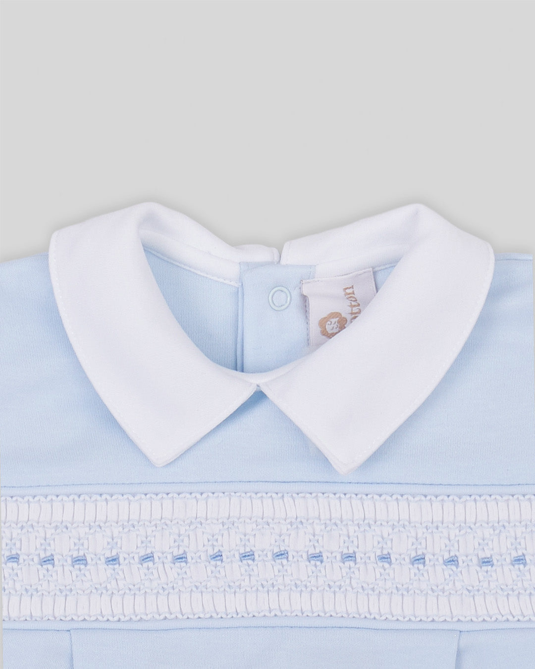 Footie Renzi Baby Boy Pima Cotton Hand Smocked - Blue