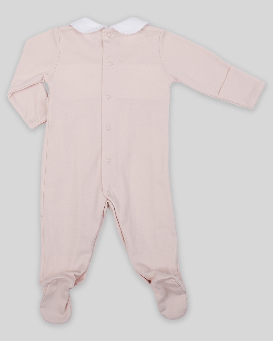 Footie Zuzzel Baby Girl Pima Cotton Hand Smocked - Nude