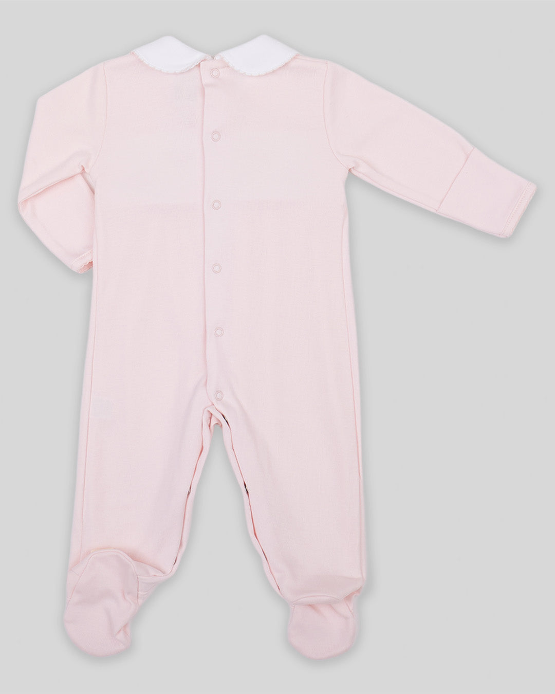 Footie Daphne Baby Girl Pima Cotton Hand Smocked - Pink