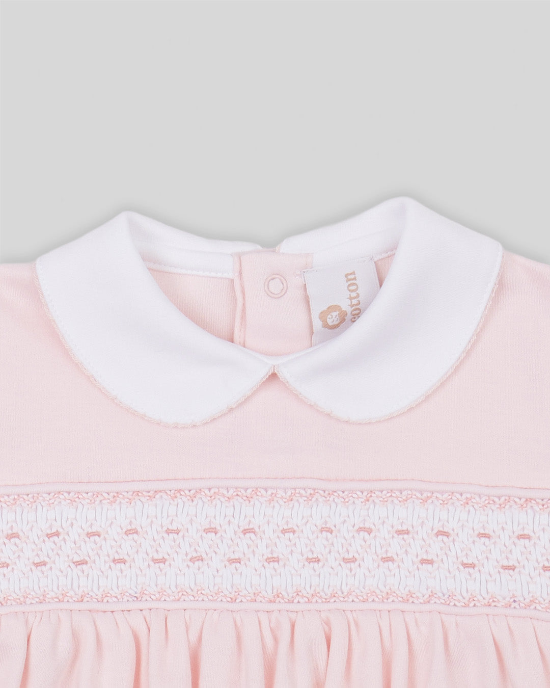 Footie Daphne Baby Girl Pima Cotton Hand Smocked - Pink