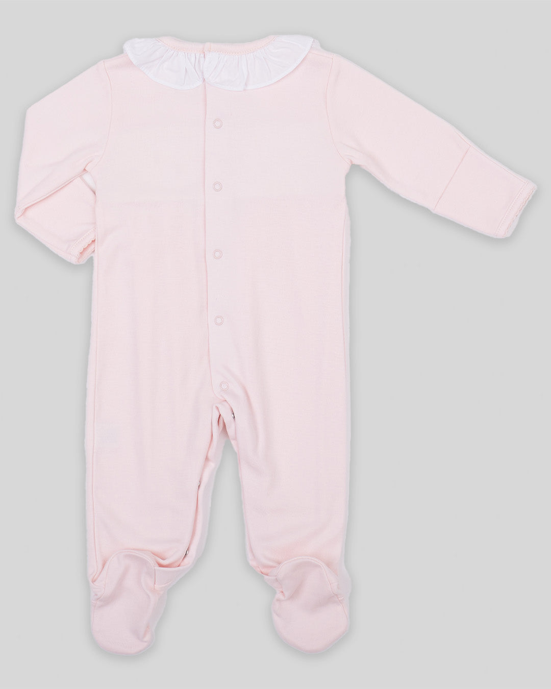 Footie Alma Baby Girl Pima Cotton Hand Smocked - Pink