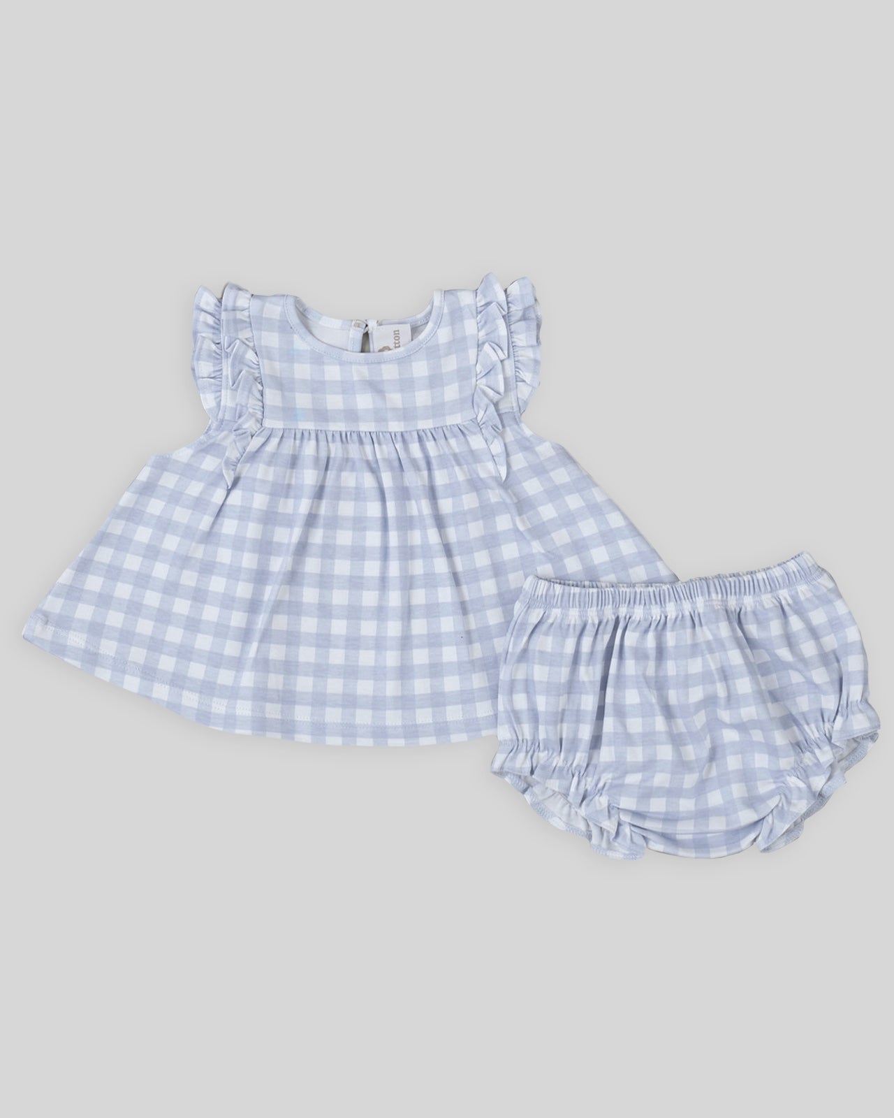 Mini Dress Set Aurelia - Pima Cotton Blue Gingham