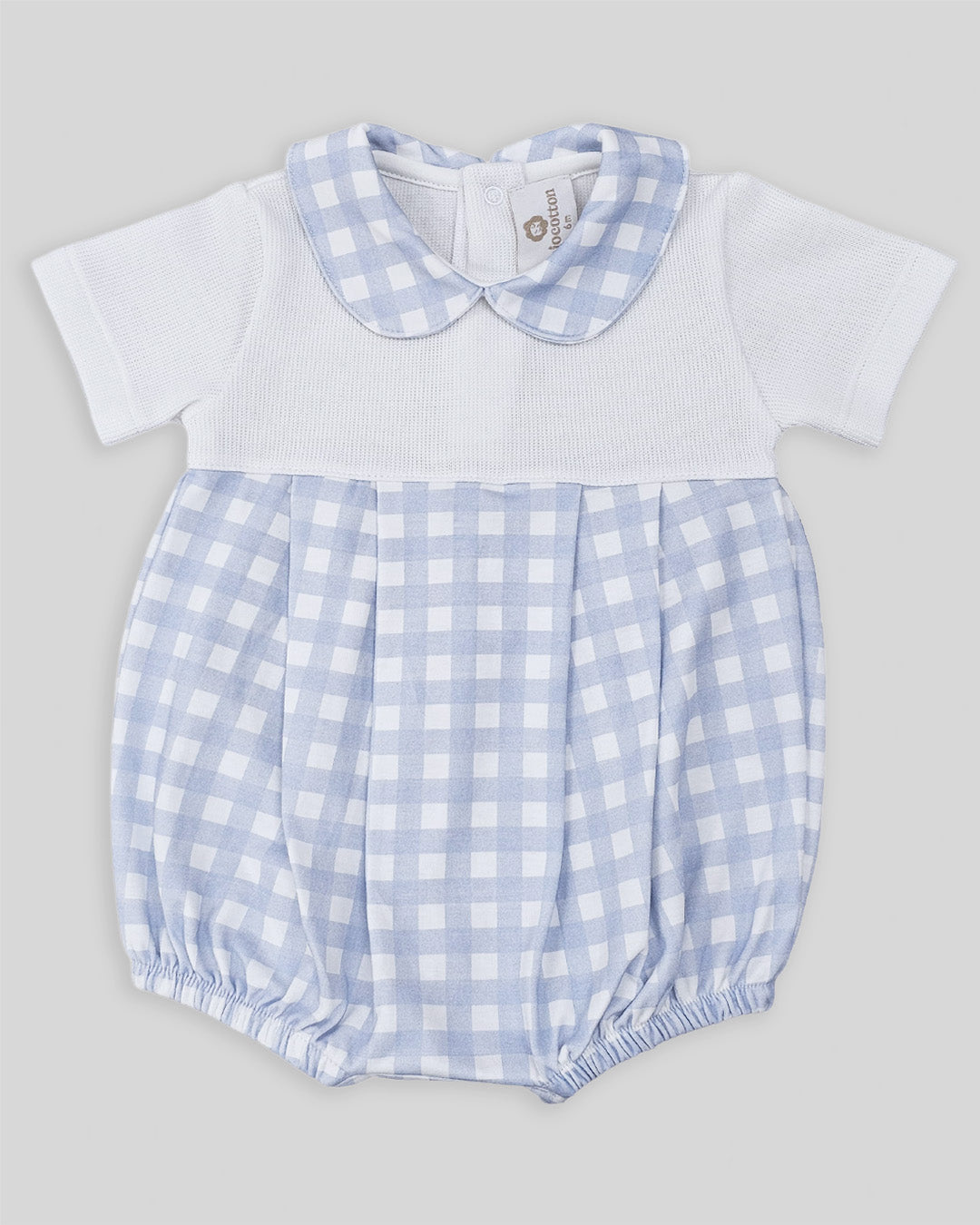 Camilo Bubble - Pima Cotton Blue Gingham