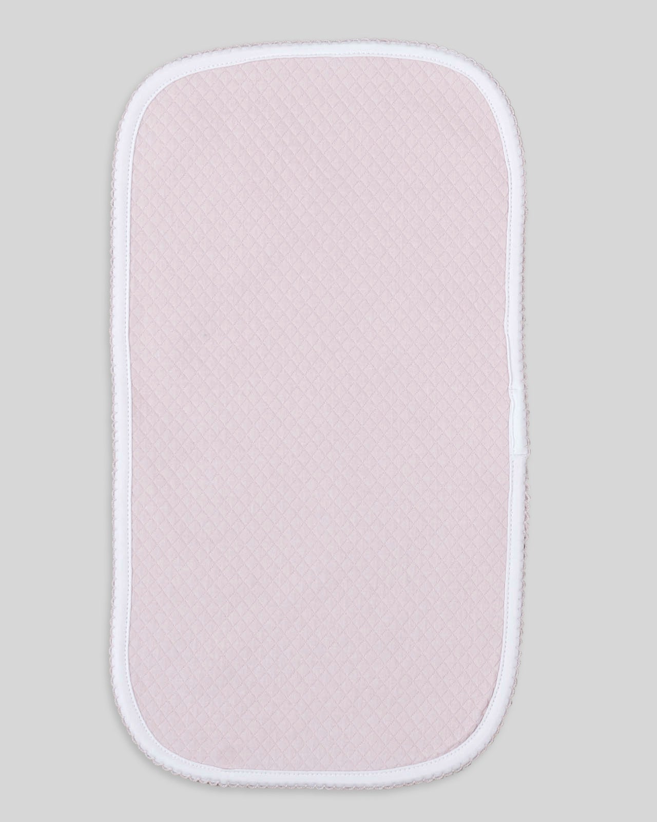 Charming pink quilted pima burp cloth for babies, soft and adorable for mealtime.