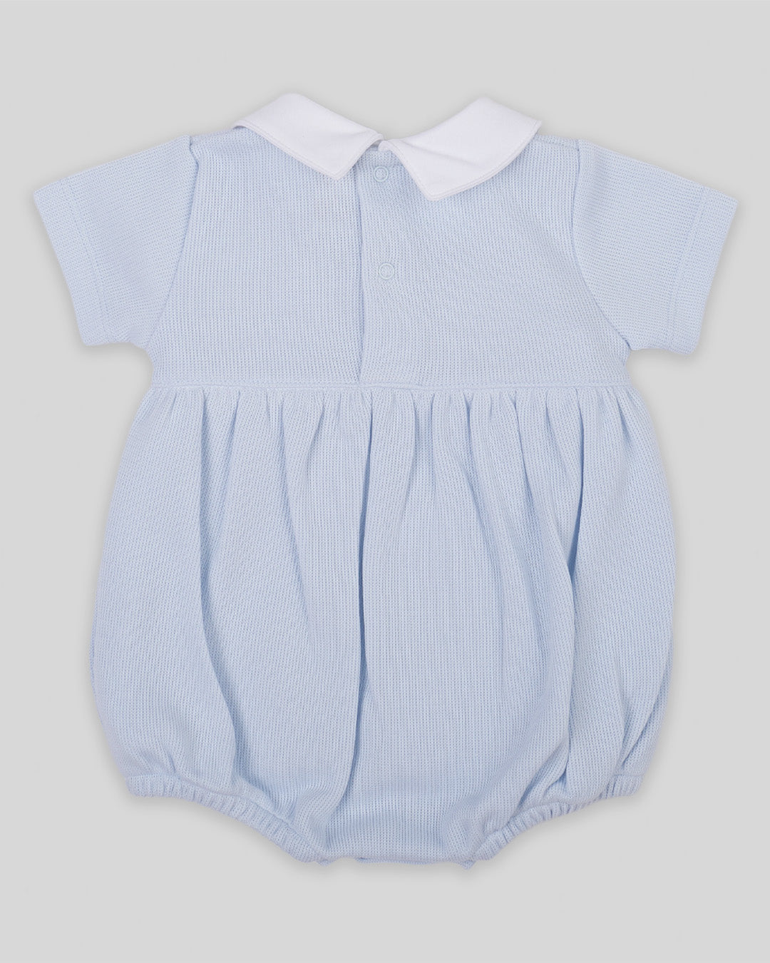 Bubble Renzi Baby Boy Special Knit Pima Cotton Hand Smocked - Blue