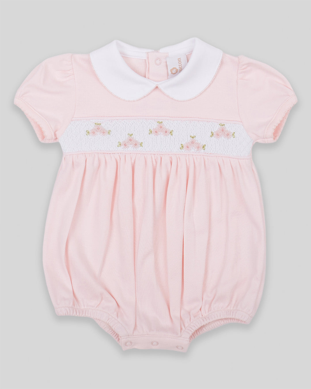 Bubble Calisa Baby Girl Pima Cotton Hand Smocked - Pink