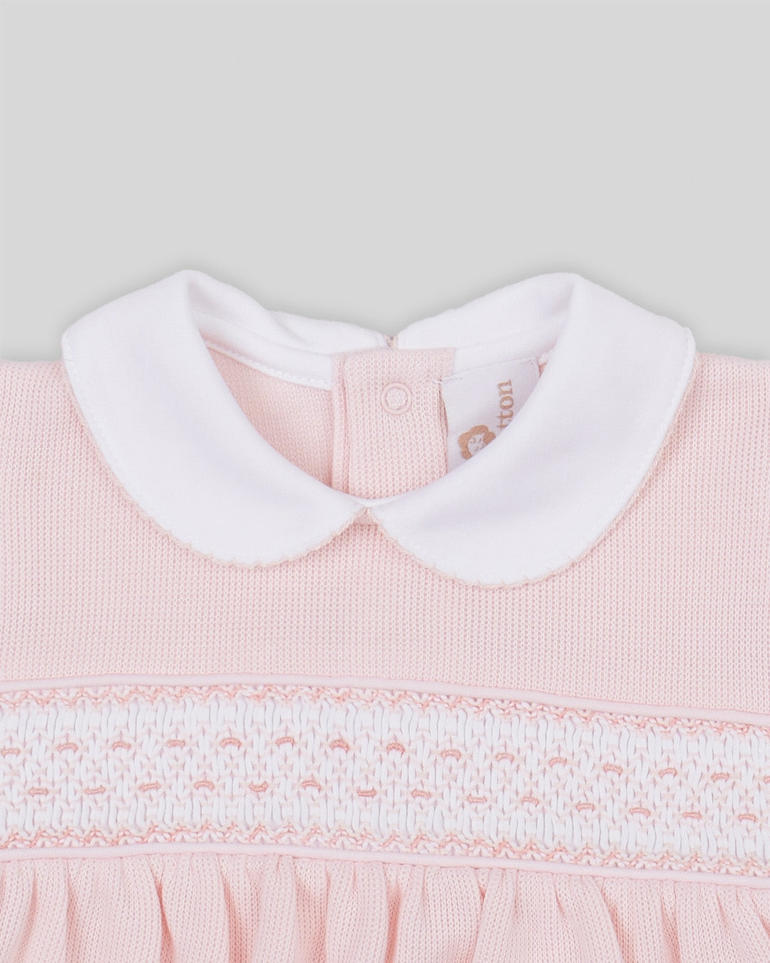 Bubble Daphne Baby Girl Special Knit Pima Cotton Hand Smocked - Pink