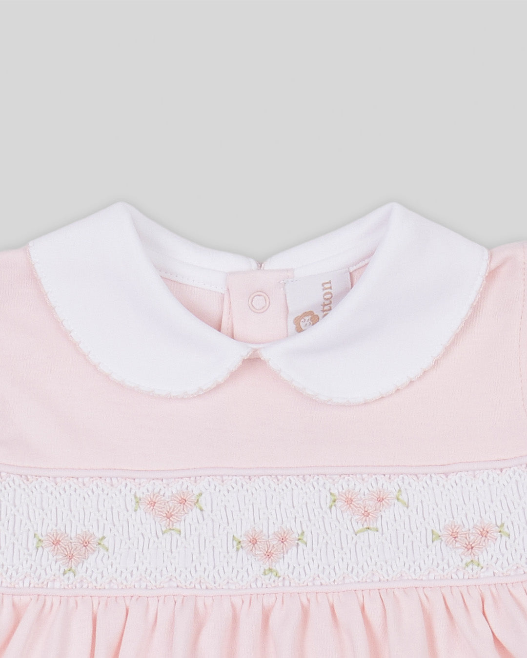 Mini Dress Set Zuzzel Baby Girl Pima Cotton Hand Smocked - Pink