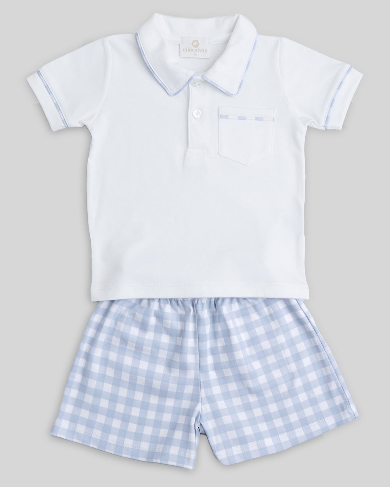 Matching Set Bishara - Pima Cotton Blue Gingham