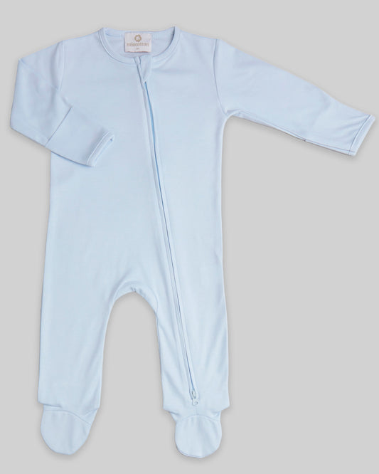 Zipper Footie Indigo - Blue