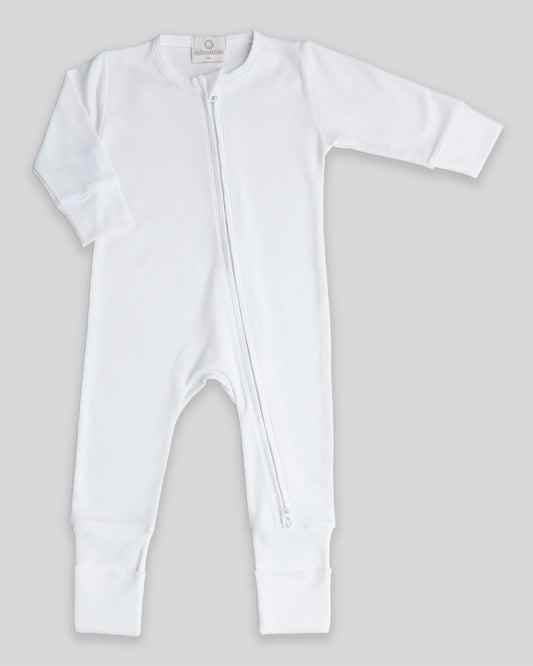 Zipper Romper Mike - White