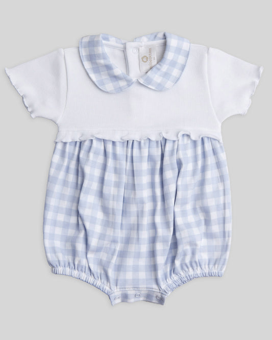 Charlotte Bubble - Pima Cotton Blue Gingham