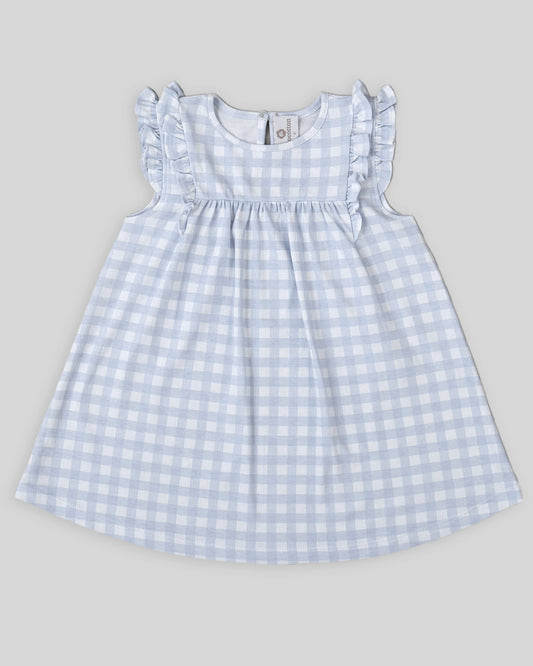 Aurelia Dress - Pima Cotton Blue Gingham