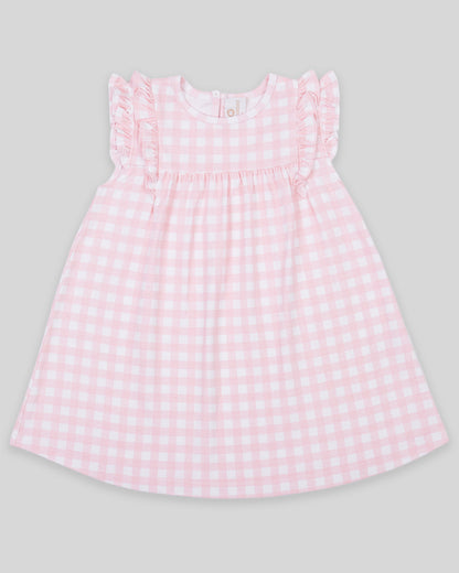 Aurelia Dress - Pima Cotton Pink Gingham