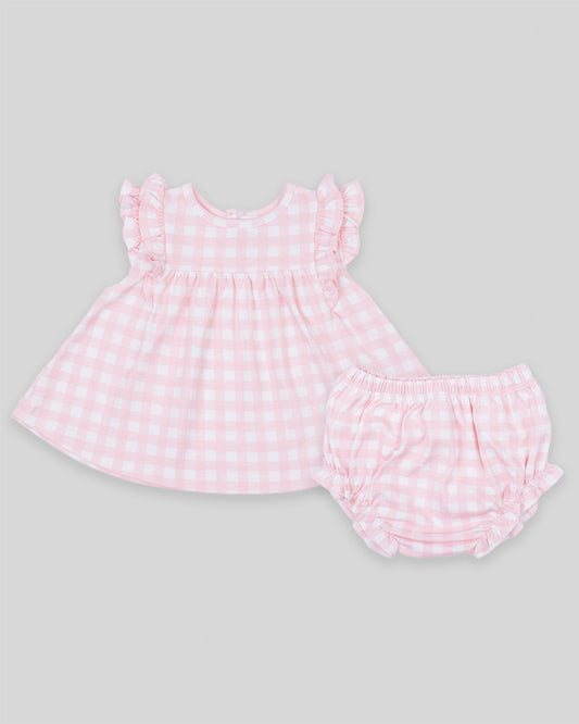 Mini Dress Set Aurelia - Pima Cotton Pink Gingham