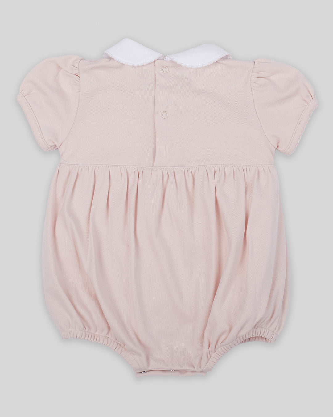 Bubble Calisa Baby Girl Pima Cotton Hand Smocked - Nude