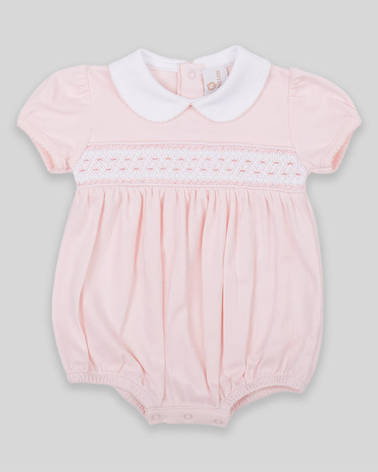 Bubble Daphne Baby Girl Pima Cotton Hand Smocked - Pink