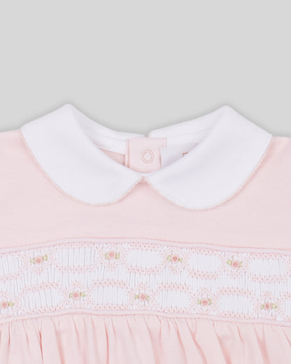 Bubble Emma Baby Girl Pima Cotton Hand Smocked - Pink