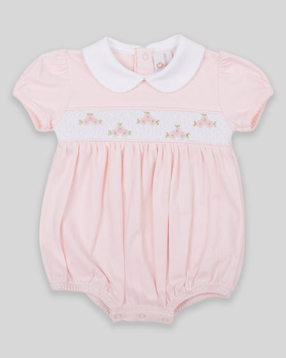 Bubble Calisa Baby Girl Pima Cotton Hand Smocked - Pink