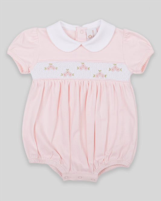 Bubble Calisa Baby Girl Pima Cotton Hand Smocked - Pink