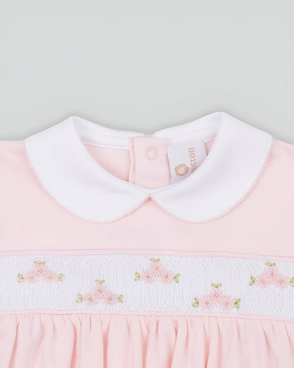 Bubble Calisa Baby Girl Pima Cotton Hand Smocked - Pink