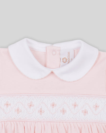 Bubble Agnes Baby Girl Pima Cotton Hand Smocked - Pink