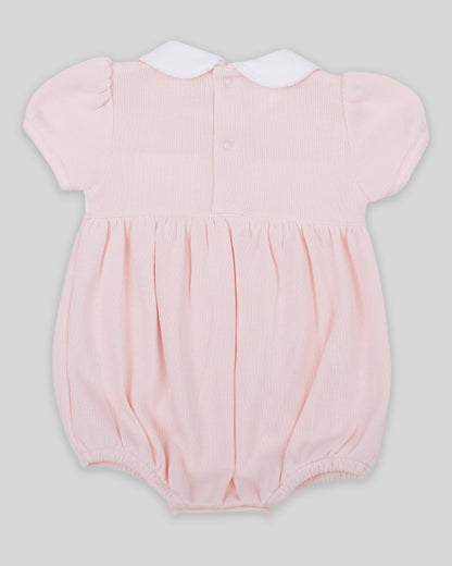 Bubble Emma Baby Girl Special Knit Pima Cotton Hand Smocked - Pink