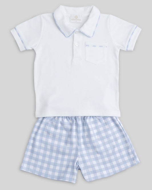 Matching Set Bishara - Pima Cotton Blue Gingham